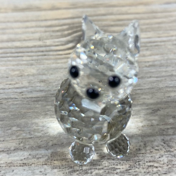 Swarovski Crystal Cat 1980s Figurine With
Wire Tail, Retired in Original Box. - Picture 9 of 14